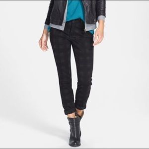 NYDJ AMI Herringbone Plaid Soft Super Skinny Jeans